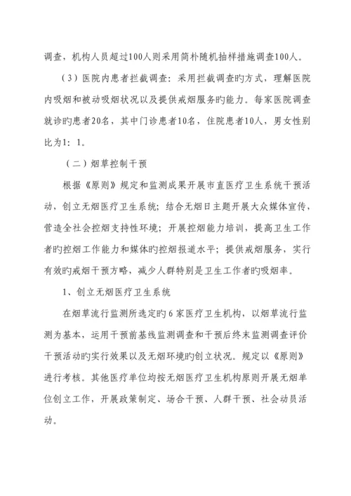 白山市烟草控制监测专项项目实施专题方案.docx