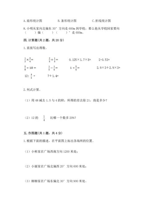 人教版六年级上册数学期末测试卷（名师推荐）word版.docx