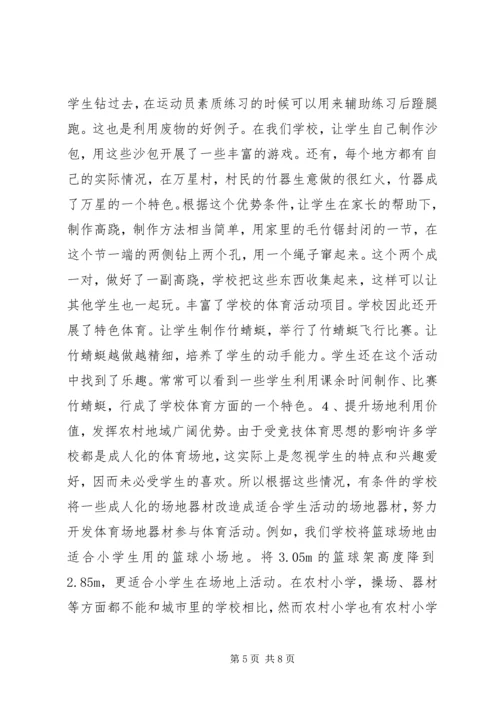 农村小学体育器材的开发和利用.docx