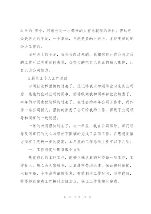 新员工个人工作总结大全5篇.docx