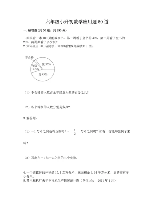 六年级小升初数学应用题50道及参考答案【典型题】.docx