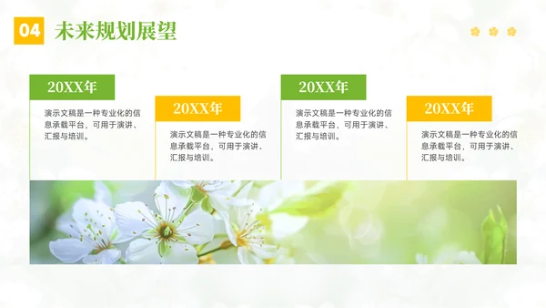 绿色小清新晋升述职报告PPT模板