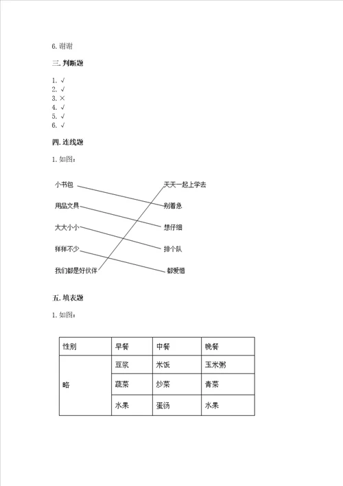 部编版一年级上册道德与法治期末测试卷带答案培优a卷