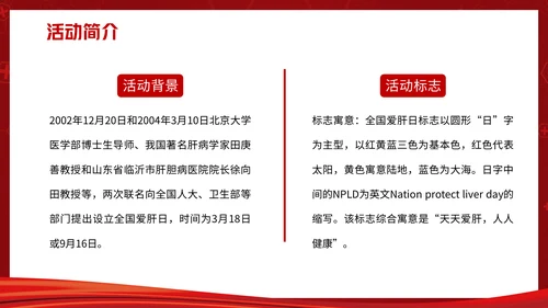 全国爱肝日远离肝硬化肝脏病乙肝通用PPT模板