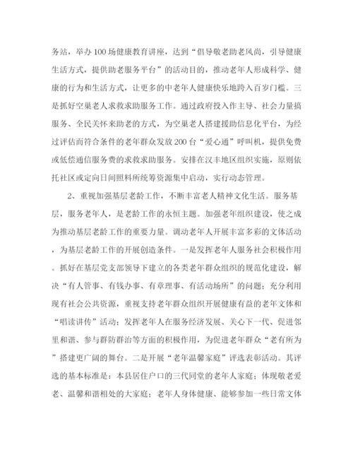 精编之年县政府老龄工作计划范文.docx