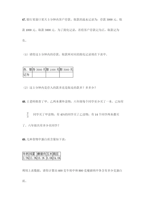 人教版六年级下册数学应用题80道【实用】.docx