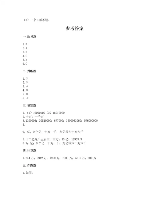 冀教版四年级上册数学第六单元 认识更大的数 测试卷及参考答案（完整版）