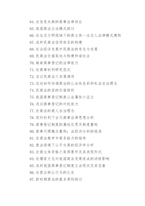 商法论文选题.docx