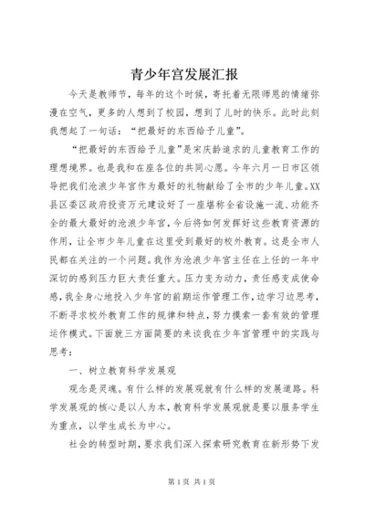 青少年宫发展汇报.docx