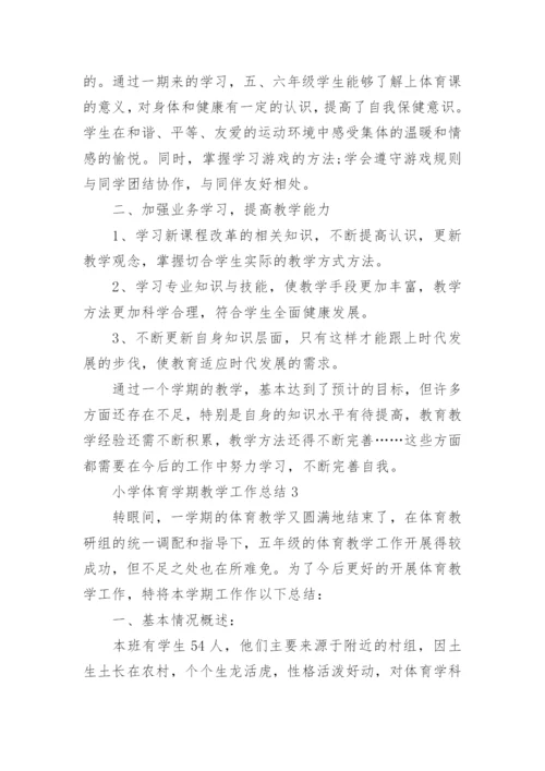 小学体育学期教学工作总结.docx