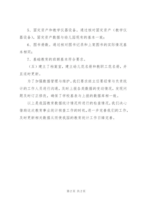 教育事业统计数据质量核查自查工作报告.docx