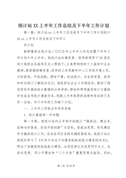 统计站XX上半年工作总结及下半年工作计划 (2).docx
