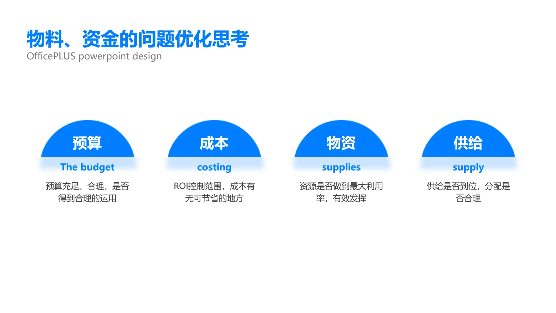 简约风并列关系4项PPT图文页