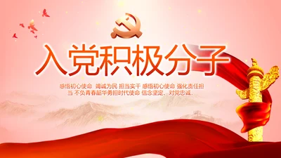 入党积极分子工作总结汇报计划PPT