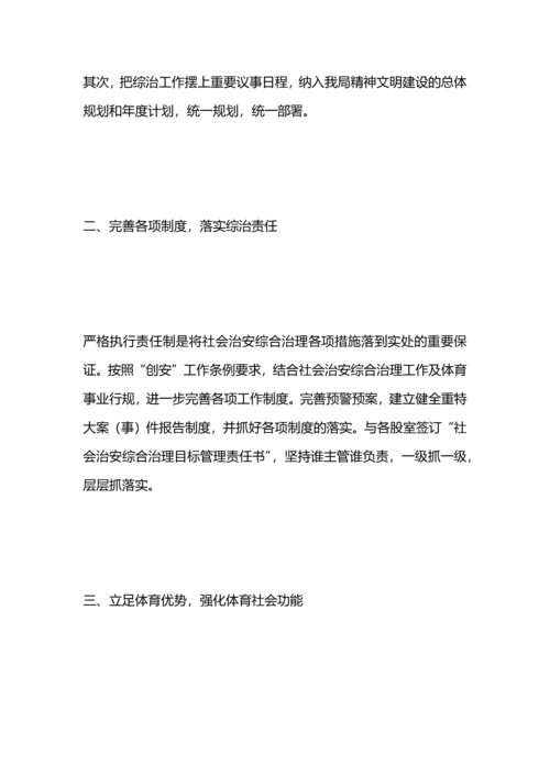 某县体育局年度综治工作计划.docx