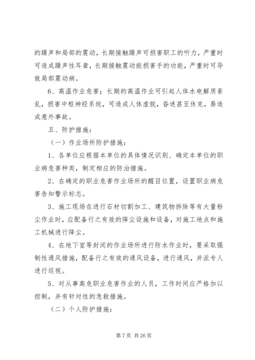 职业卫生防治计划和实施方案.docx