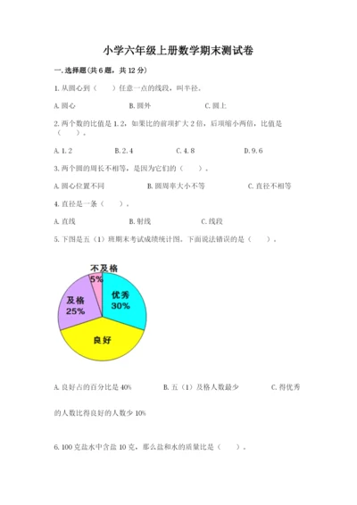 小学六年级上册数学期末测试卷精品（易错题）.docx