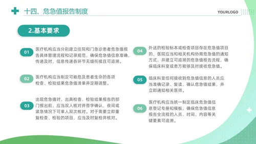 绿色清新简约医疗质量安全核心制度培训课件PPT