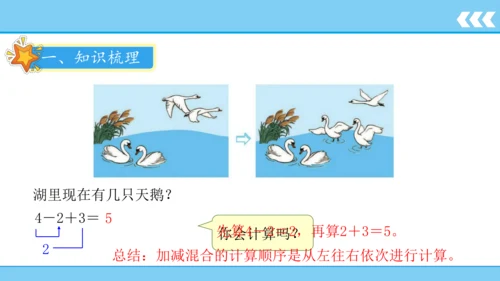【新教材】人教版数学一年级上册5 6~10的认识和加减法第5课时 加减混合  课件(共18张PPT)