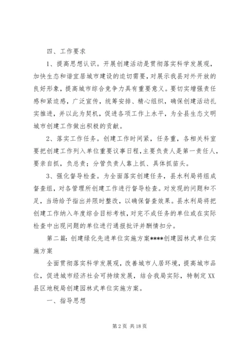 绿化先进单位实施方案.docx