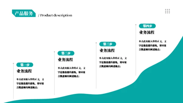 湖蓝商务风企业宣传通用PPT模板