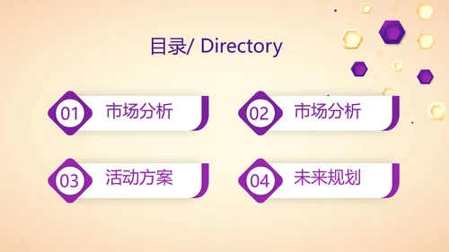 紫色创意医美行业营销方案动态PPT模板
