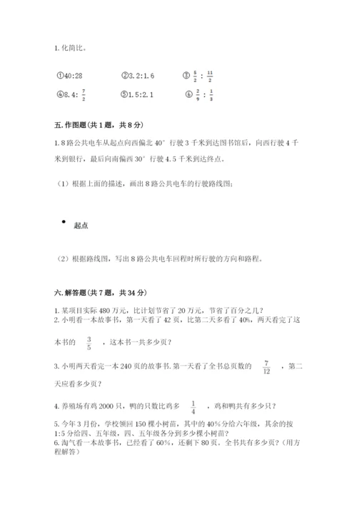 小学数学六年级上册期末考试试卷带答案（基础题）.docx