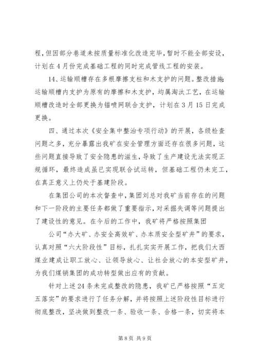 安全生产集中整治汇报 (3).docx