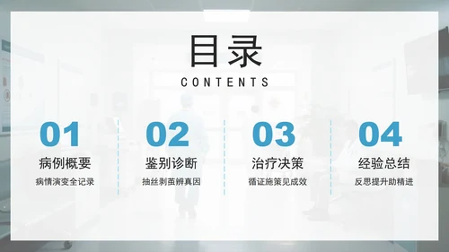 简约实景风医护人员病例讨论病例分析PPT模板
