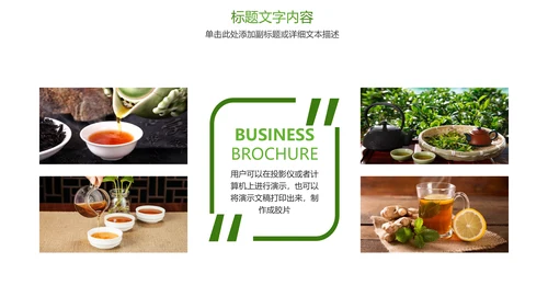 绿色唯美茶文化品茶论道PPT模板