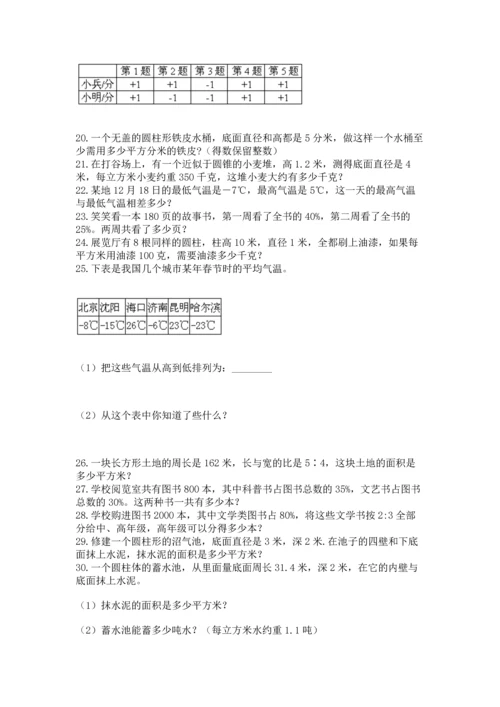 六年级小升初数学应用题50道（历年真题）.docx