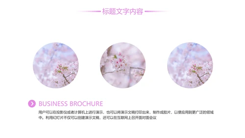 唯美粉红樱花节赏樱花旅游PPT模板