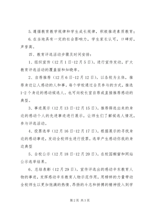 辛东中心小学“感动辛东教育”人物评比方案.docx