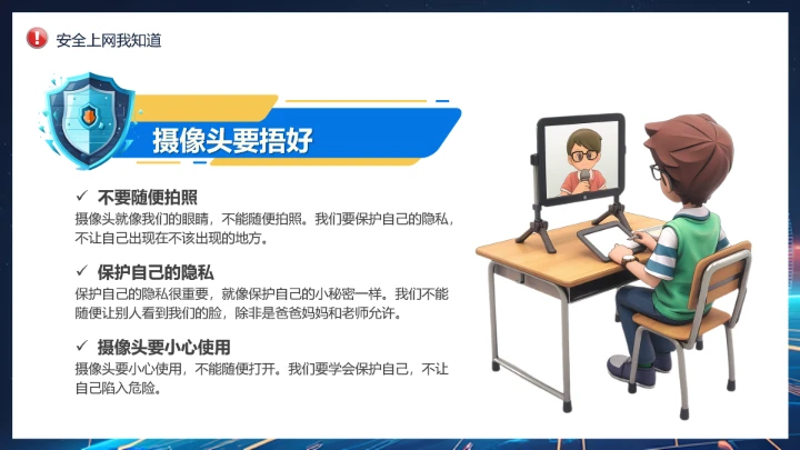 中小学校网络安全主题班会网络安全知识科普宣传讲座PPT