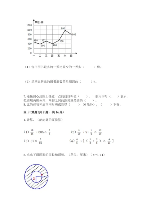 2022人教版六年级上册数学期末考试卷（巩固）.docx
