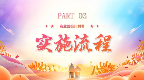 炫彩风商业创投老年人公园社区公益服务项目汇报PPT模板