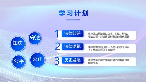 蓝色大气法治讲座工作总结动态PPT模板