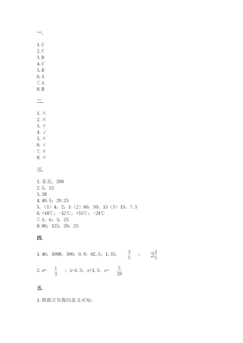 最新人教版小升初数学模拟试卷及参考答案【完整版】.docx