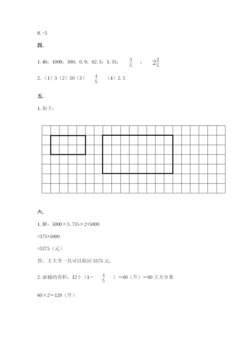 北京版数学小升初模拟试卷附完整答案【名校卷】.docx