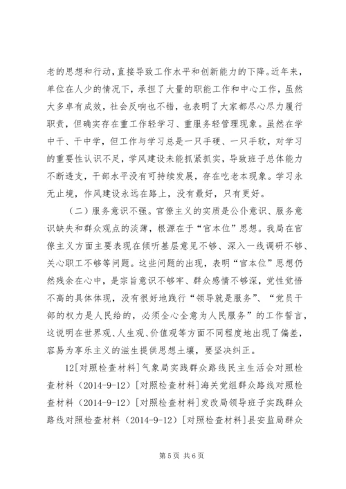 市发改局机关党支部对照检查材料.docx