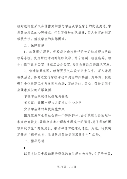 贫困生帮扶实施方案.docx