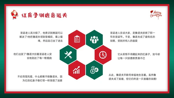 红绿插画圣诞节介绍PPT模板宣传PPT动态PPT