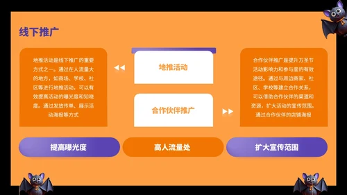 橙黄色卡通风万圣节活动营销方案PPT