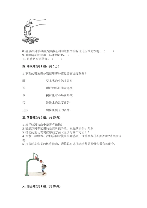 教科版二年级下册科学期末测试卷含完整答案（精选题）.docx