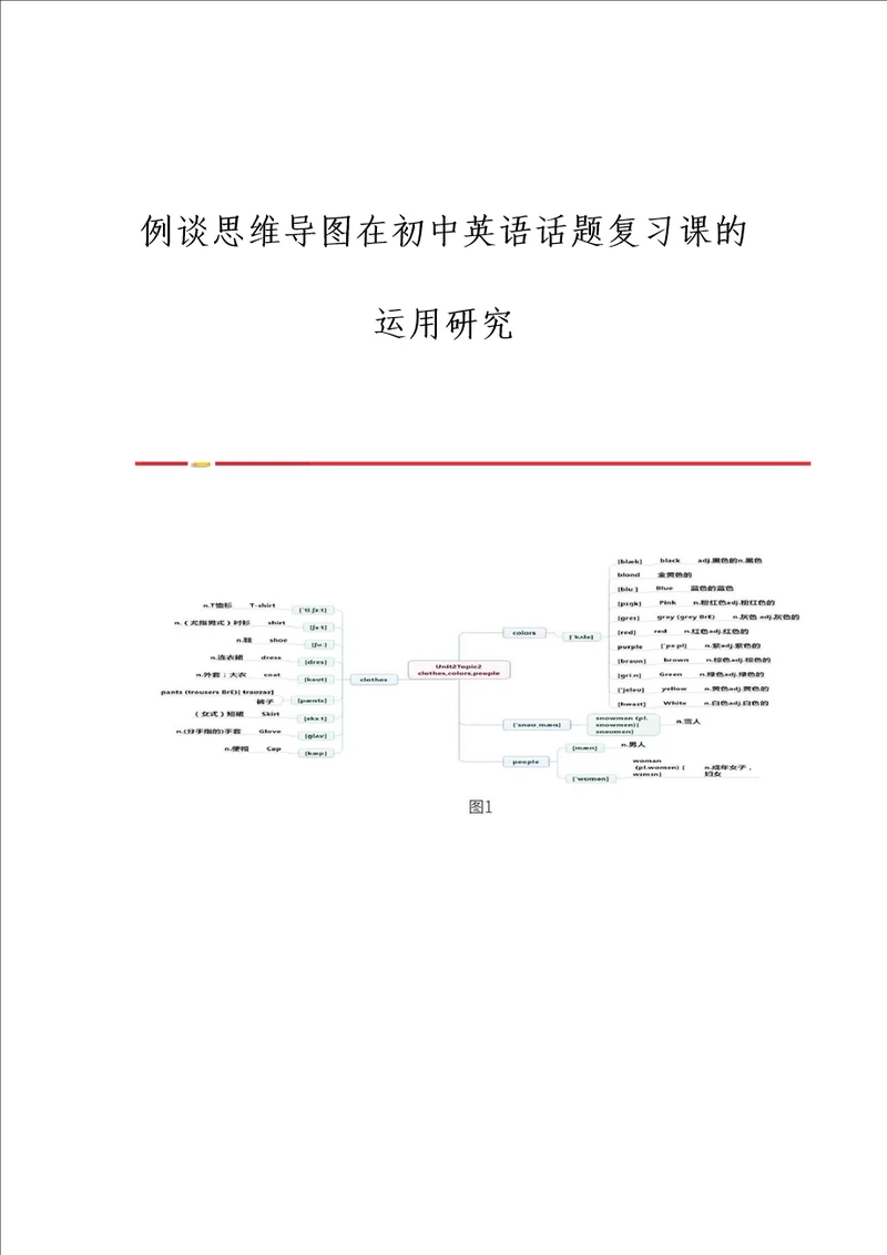 例谈思维导图在初中英语话题复习课的运用研究