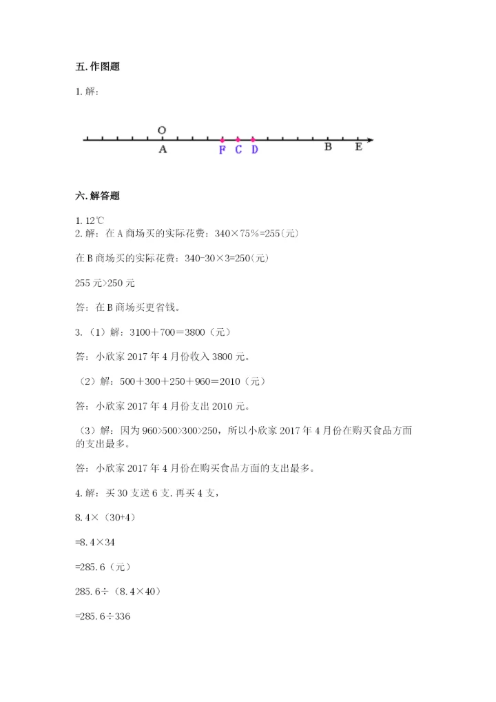 小升初六年级期末测试卷（突破训练）.docx