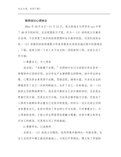 2024教师培训心得体会例文23篇合辑.docx