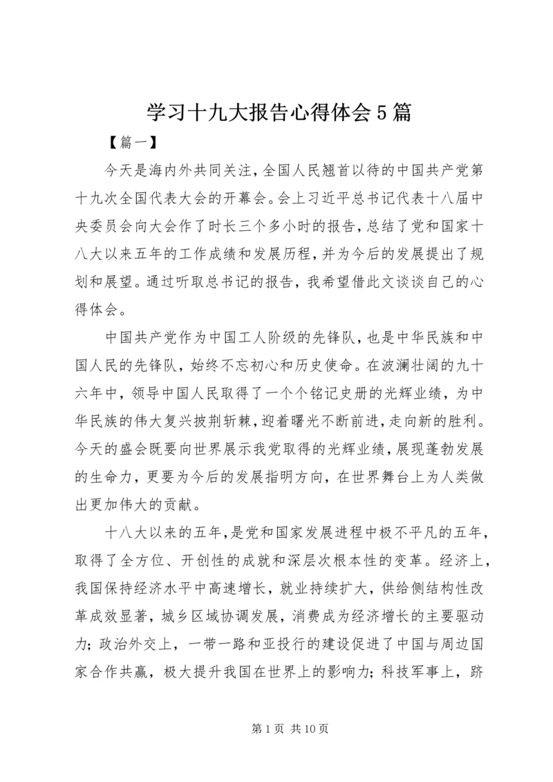 学习十九大报告心得体会5篇.docx