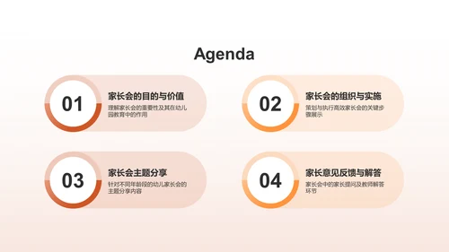 橙色摄影风幼儿园家长会PPT模板