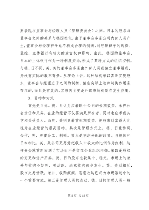 组织控制、市场控制—公司治理结构的模式选择和制度安排.docx